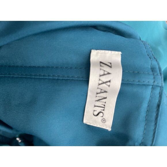 Zaxants One Shoulder Deep Teal Fit & Flare Dress Size S - Picture 10 of 10